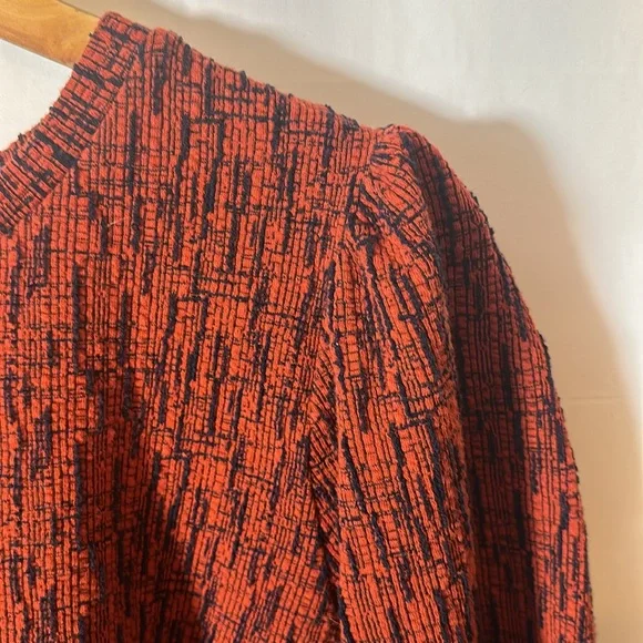 Anthropologie Peplum Top – Textured Print, Size M - Picture 6 of 6